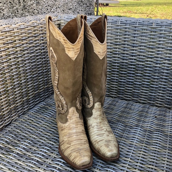 Ralph Lauren Collection Snake Boots 8 Cowboy Padma - Picture 4 of 16